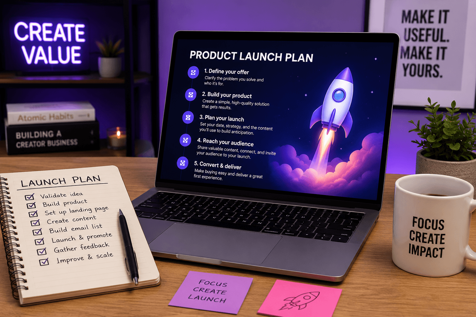 How to build a simple digital product launch plan